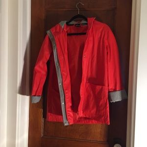 Red Topshop Raincoat